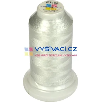 Nit vyšívací nit polyester barva šedá P3182 návin 1000m NK- balení: 1 kón návin 1000m 36,30 Kč s DPH za kón při nákupu balení 10 kusů
