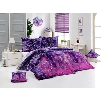 Povlečení Matějovský Blanka Matragi Air fialové 140 x 200 cm,2x 70 x 90 cm zipový uzávěr