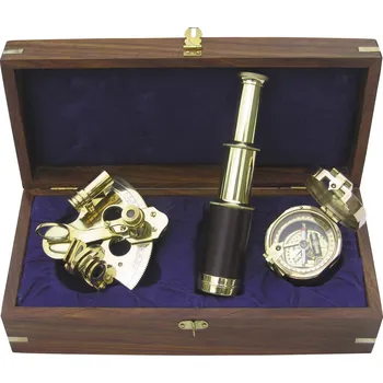 Teleskopický dalekohled SEA CLUB Set dalekohled sextant a kompas 9034