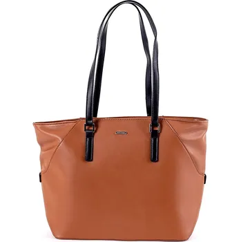 Kabelka Velká hnědá kabelka na rameno David Jones CM5831