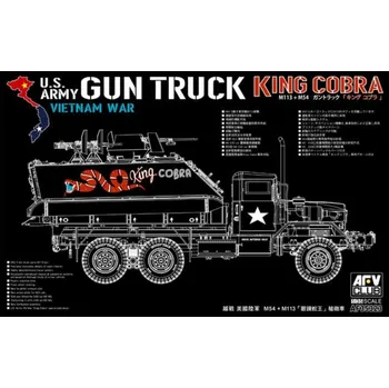 Plastikový model AFV Club 1/35 US Army Gun Truck "King Cobra" M113 + M54