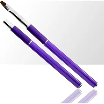 Kosmetický štětec Štětec na modeláž gelových nehtů č. 4 modrý hladký