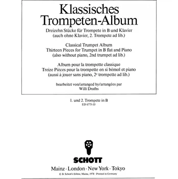 Classical Trumpet Album / samostatný part pro druhou trumpetu