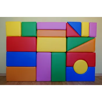 ostatní stavebnice Molitanová stavebnice 19 ks (20 cm), koženka