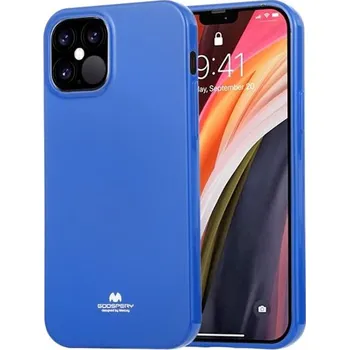 Pouzdro na mobilní telefon Goospery lesklý kryt z měkkého plastu pro iPhone 12 Pro Max - modrý