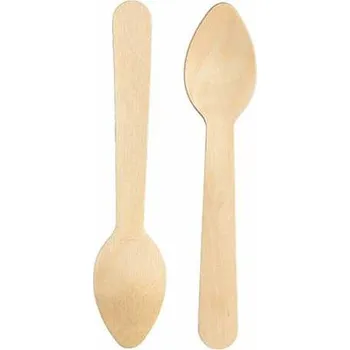 Jednorázové nádobí Lžička dřevěná malá 11cm/ 100ks