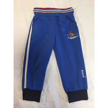 Tepláky 92, velikost 92, Barva středně modrá, Střih s nápletem