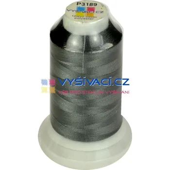Nit vyšívací nit polyester barva šedá P3189 návin 1000m NK- balení: 1 kón návin 1000m 36,30 Kč s DPH za kón při nákupu balení 10 kusů