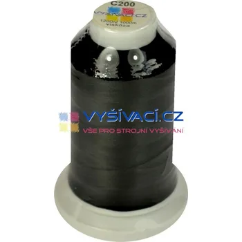 Nit vysivaci.cz vyšívací nit černá C200 návin 1000m viskóza nitě - počet kusů: 1 kón návin 1000m 36,30 Kč s DPH za kón při nákupu balení 10 kusů