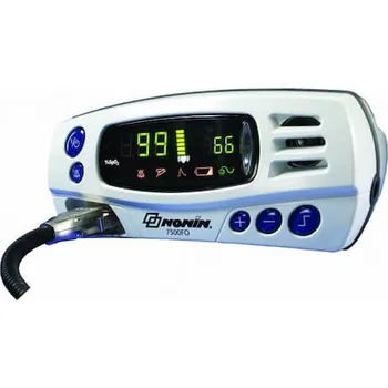 Měřič tělesných funkcí Nonin stolní pulzní oxymetr 7500FO určený pro použití magnetické rezonance, senzor z optických vláken