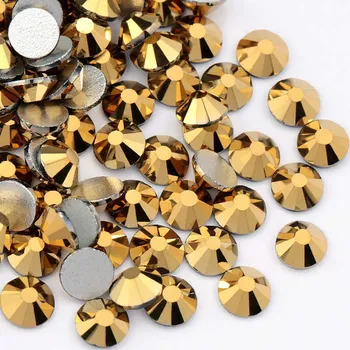 Nailee Broušené zirkonky zlaté SS6 - 50 ks v sáčku