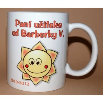 Hrnek Paní učitelce od - se sluníčkem