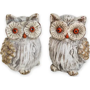 Vánoční dekorace Sova keramika 14,8cm hnědá mix (789812)