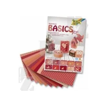 kreativní sada Blok KREATIV sada barevných papírů Basic červená 24x34cm 30ks, Folia