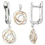 Souprava stříbrná Kolečka se zirkony