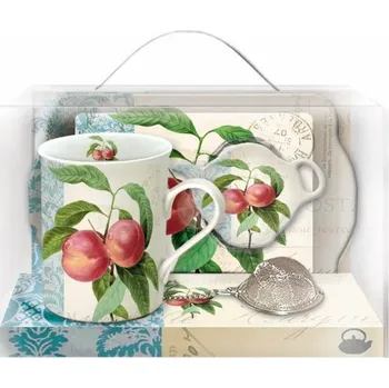 Čajová souprava Čajová zahrada Čajová souprava pro jednoho Beaux Fruits Peaches