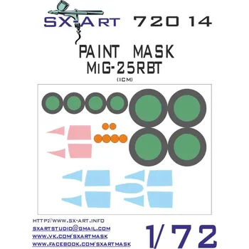 Plastikový model SX-ART 1/72 MiG-25RBT Painting Mask (ICM)