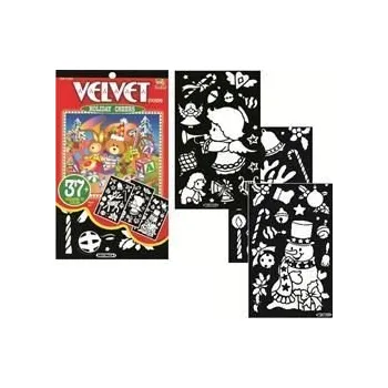 samolepka Sametová omalovánka samolepící - vánoční