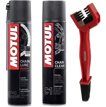 Motul MC Care sada pro mazání a čištění řetězu