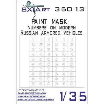 Plastikový model SX-ART 1/35 Mask Numbers on Modern Russian Armor.Vehicles