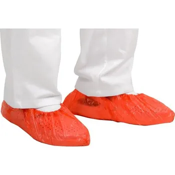 2P Servis Návlek na obuv jednorázový PE 41x15 cm červená 100% Polyethylen