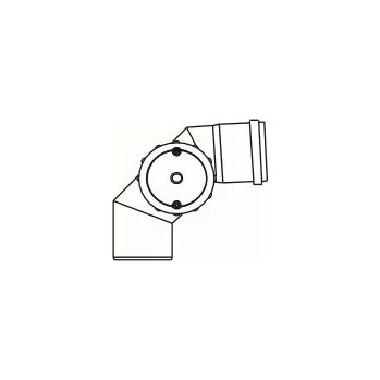 Kouřovod ALMEVA STARR revizní koleno 87° pravé 250mm