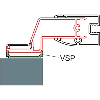 RONAL Profil k postrannímu upevnění dveří nebo boční stěny EPT.50.SM1