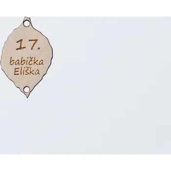 Kalendář MAJADESIGN Dřevěný list k nástěnnému kalendáři narozenin - STROM MALÝ- MALÝ S GRAVÍROVÁNÍM