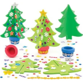 Vánoční dekorace Sada k výrobě vánočního stromku (4 ks) - AX427 -