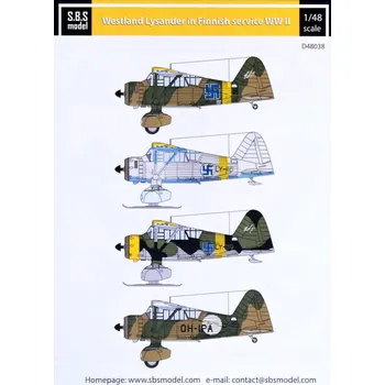 Plastikový model S.B.S model 1/48 Decal Westland Lysander Finnish Service WWII