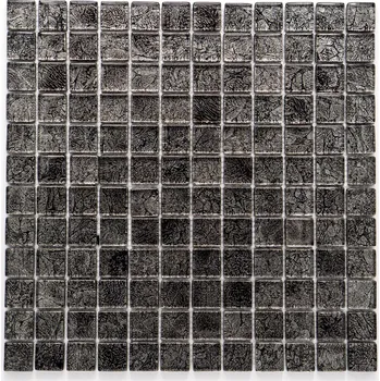 Obklad Skleněná mozaika stříbrná 23x23mm