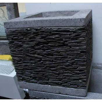 Květináč Květináč vykládaný břidlicí 40x40x40cm