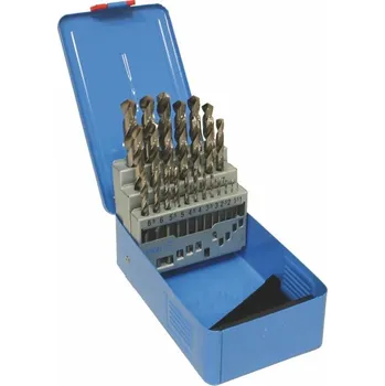 Vrták NÁSTROJE CZ Sada vrtáků 25 dílná, 1,00-13,00x0,5mm DIN 338LNHSS Lesklá, kovová krabička