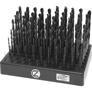 Vrták NÁSTROJE CZ Sada vrtáků 91-dílná 1,00-10,00x0,1mm DIN338RNHSSCX Lesklá, stojánek plastový