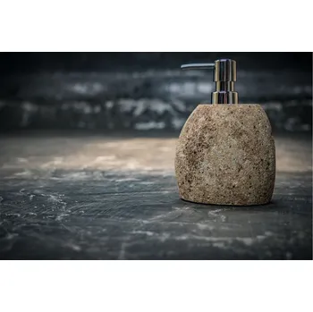 Dávkovač mýdla Kamenný zásobník na mýdlo s dávkovačem výška 20cm