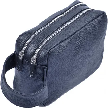 Kosmetická taška MAXFLY Kožená kosmetická etue s poutkem 5857 černá