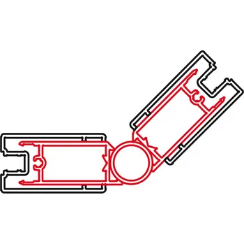 RONAL Sada 3 profilů ke spojení dveří a boční stěny pod úhlem 90° až 180° WTT4.50.SM1