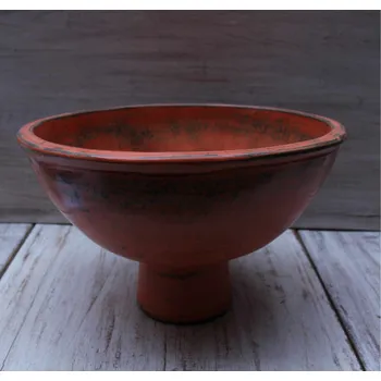 Mísa terakota s nohou průměr 30cm oranžová patina