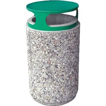 Venkovní odpadkový koš Betonový koš s víkem (více barev) Červená