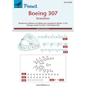 Plastikový model Peewit 1/144 Canopy mask Boeing 307 Stratoliner (RDN)