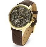 Dámské hodinky se Swarovski Elements Punto hnědé ZCR38MG
