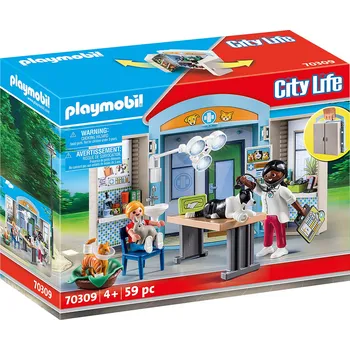 Stavebnice Playmobil Playmobil 70309 Herní box U veterináře