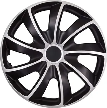 Poklice na kolo NRM Quad Bicolor černé/stříbrné 16" 4 ks