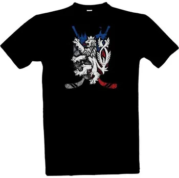 Pánská móda Tričko s potiskem Czech Hockey Lion pánské