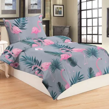 Povlečení JAHU Flamingo JH73650 140 x 200, 70 x 90 cm zipový uzávěr