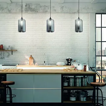 Fabas 3491-40-126 Silo, závěsné svítidlo z kouřového skla, 1x60W E27, prům. 18cm