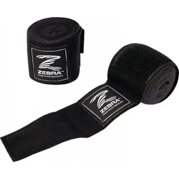 Boxerské rukavice BOXERSKÉ BANDÁŽE ZEBRA 450CM BLACK