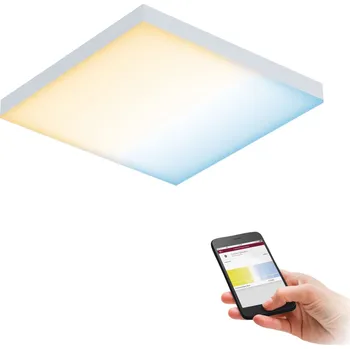 Svítidlo Paulmann 79824 Velora, subtilní stropní LED panel bez rámečku, 8,5W LED 2700-6500K ZigBee, 22,5x22,5cm