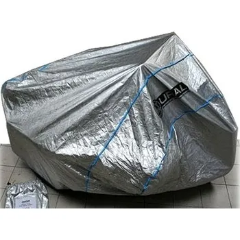 Plachta na motorové vozidlo Plachta na přikrytí motocyklu s postranním vozíkem (stříbrná)