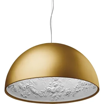 Flos F0001044 Skygarden S1, matně zlatavé závěsné svítidlo s vnitřním štukem, 1x105W E27, prům. 60cm